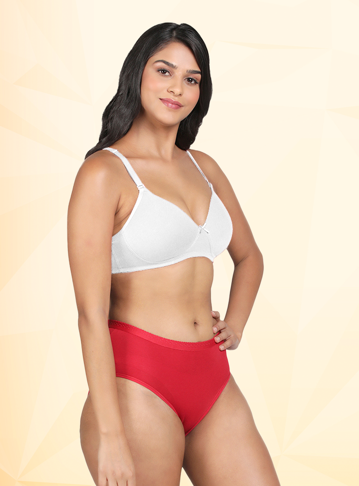 Comfort Casual Full Coverage White Padded Bra