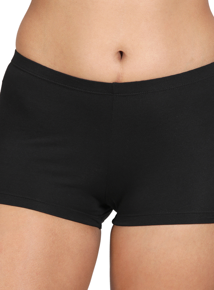 Ladies Boy Cut Shorts - Black